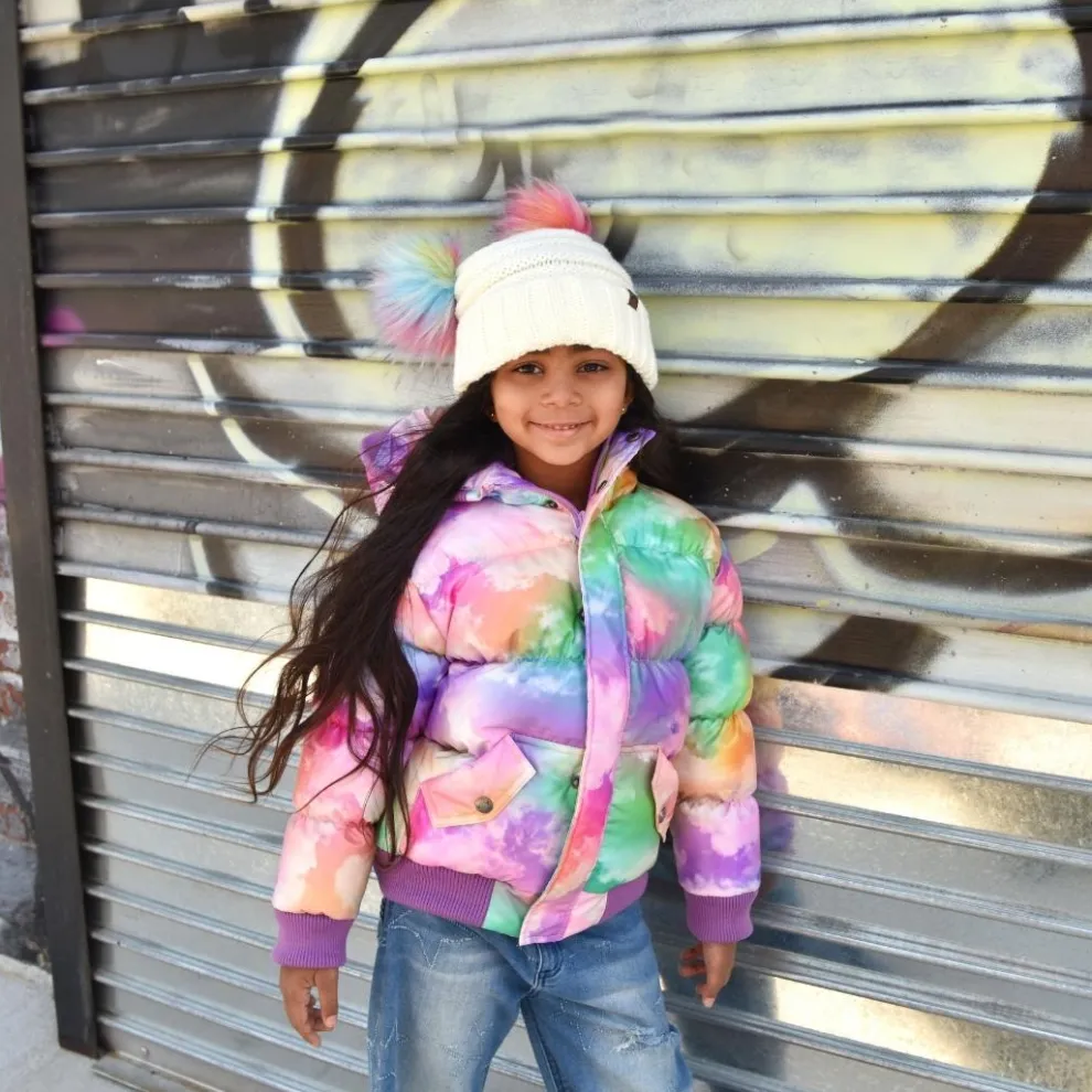 Mia Faux Fur Pom Beanie