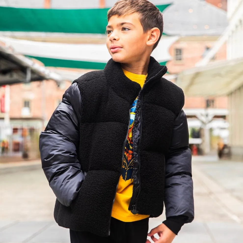 Teddy Cropped Puffer